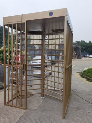 Prezzo buono Golden Color  Turnstyle Full Height Turnstile Gate Factory Price Stainless Steel in linea